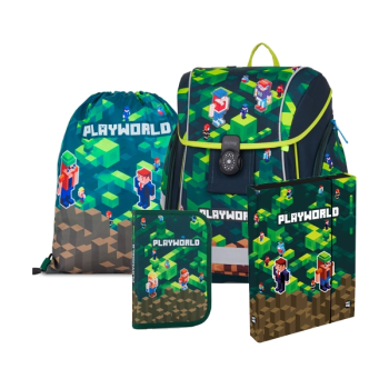 Game-Pixel-Play-Playworld-Ranzen-Schulranzen-Tornister-Set